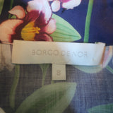 Borgo de Nor Belted Shirtdress Floral Print Cotton Size UK 8/US 4 Long Sleeve Midi Dress