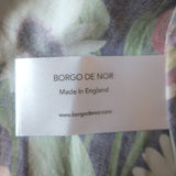 Borgo de Nor Belted Shirtdress Floral Print Cotton Size UK 8/US 4 Long Sleeve Midi Dress