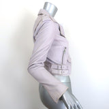 IRO Ashville Leather Moto Jacket Lavender Size 36