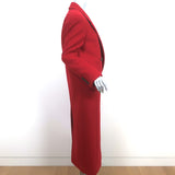 Saint Laurent Double Breasted Long Coat Red Cashmere-Wool Size 40