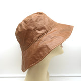 Isabel Marant Loiena Bucket Hat Brown Coated Linen
