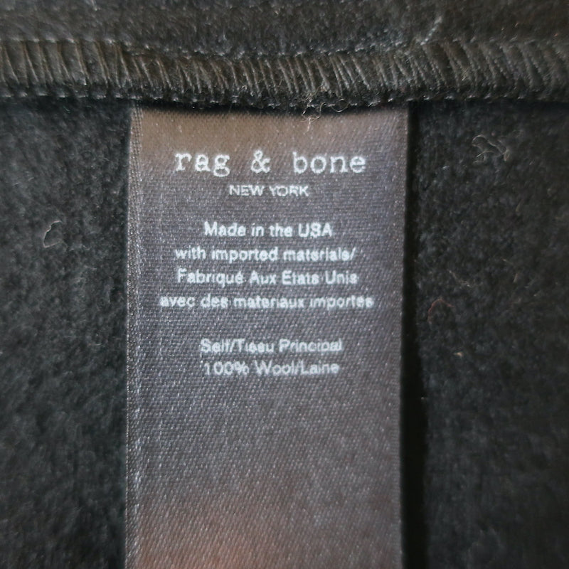 Rag &amp; Bone Blazer Black Soft Wool Knit Size 00 One-Button Jacket