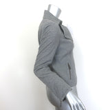 Burberry London Blue Label Sweatshirt Moto Jacket Heather Gray Size 38