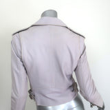 IRO Ashville Leather Moto Jacket Lavender Size 36
