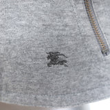 Burberry London Blue Label Sweatshirt Moto Jacket Heather Gray Size 38