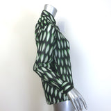 Dries Van Noten Len Lye Button Down Shirt Black Printed Cotton Size 34