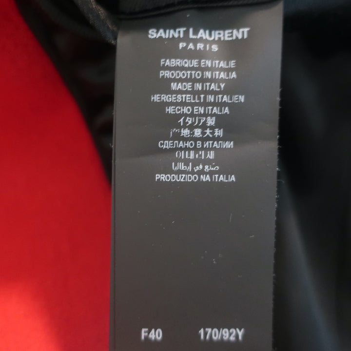 Saint Laurent Double Breasted Long Coat Red Cashmere-Wool Size 40