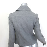 Burberry London Blue Label Sweatshirt Moto Jacket Heather Gray Size 38
