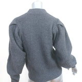 Isabel Marant Adele Puff Sleeve Sweater Charcoal Wool-Cashmere Size 36
