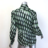 Dries Van Noten Len Lye Button Down Shirt Black Printed Cotton Size 34