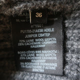 Isabel Marant Adele Puff Sleeve Sweater Charcoal Wool-Cashmere Size 36