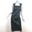 Bottega Veneta Square Neck Leather Midi Dress Black Size 38