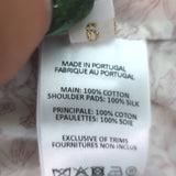 The Vampire's Wife Frill Seeker ruffled shirt, white with red botanical print, size 6 — pre-owned luxury piece