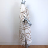 Toteme Monogram Jacquard Beach Dress Sand Cotton-Blend One Size