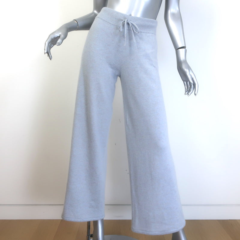Lisa Yang Cashmere Crewneck Sweater &amp; Wide Leg Pants Set Dusty Blue Size 0