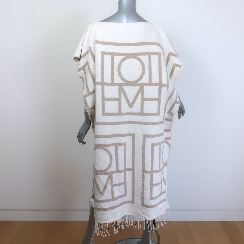 Toteme Monogram Jacquard Beach Dress Sand Cotton-Blend One Size