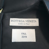 Bottega Veneta Square Neck Leather Midi Dress Black Size 38