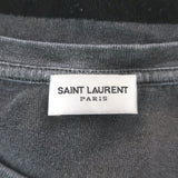 Saint Laurent Striped T-Shirt Gray & Black Cotton Size Small Short Sleeve Top