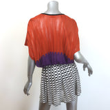 Authentic Missoni Mare multicolor zig-zag knit cover-up mini dress, size 38, pre-owned, gently worn luxury piece.