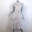 Zimmermann Frilled Tank Midi Dress White Garden Print Silk-Blend Size 0 NEW