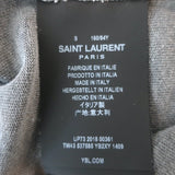 Saint Laurent Striped T-Shirt Gray & Black Cotton Size Small Short Sleeve Top