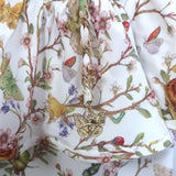 Zimmermann Frilled Tank Midi Dress White Garden Print Silk-Blend Size 0 NEW