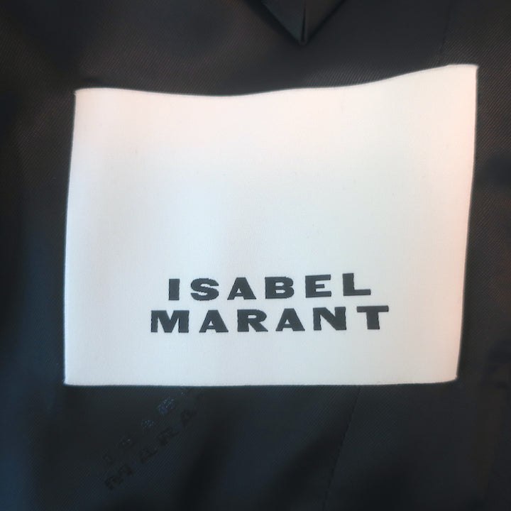 Isabel Marant Hasta Cropped Double Breasted Blazer Black Wool Size 36
