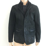 AllSaints Survey Double Layered Leather Blazer Black Size Medium