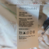 Zimmermann Frilled Tank Midi Dress White Garden Print Silk-Blend Size 0 NEW
