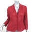 Akris Punto Blazer Red Perforated Cotton Size US 8 Three Button Jacket