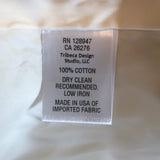 Nili Lotan Don Pinstriped Blazer Ecru Cotton Size 4 One-Button Jacket