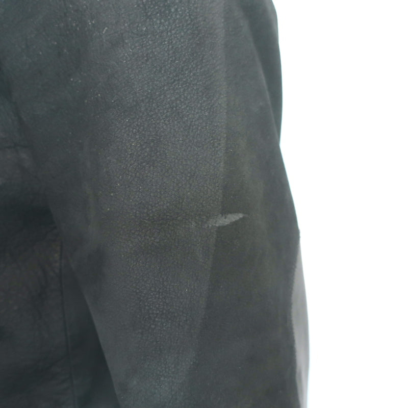 AllSaints Survey Double Layered Leather Blazer Black Size Medium
