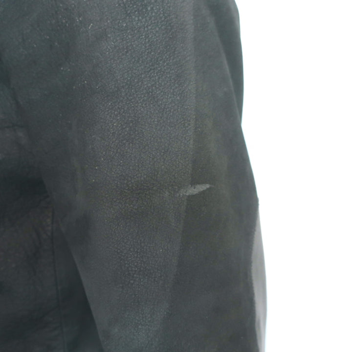 AllSaints Survey Double Layered Leather Blazer Black Size Medium