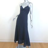 Alexis Nizarra Polka Dot Midi Dress Navy Size Small