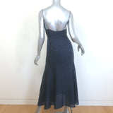 Alexis Nizarra Polka Dot Midi Dress Navy Size Small
