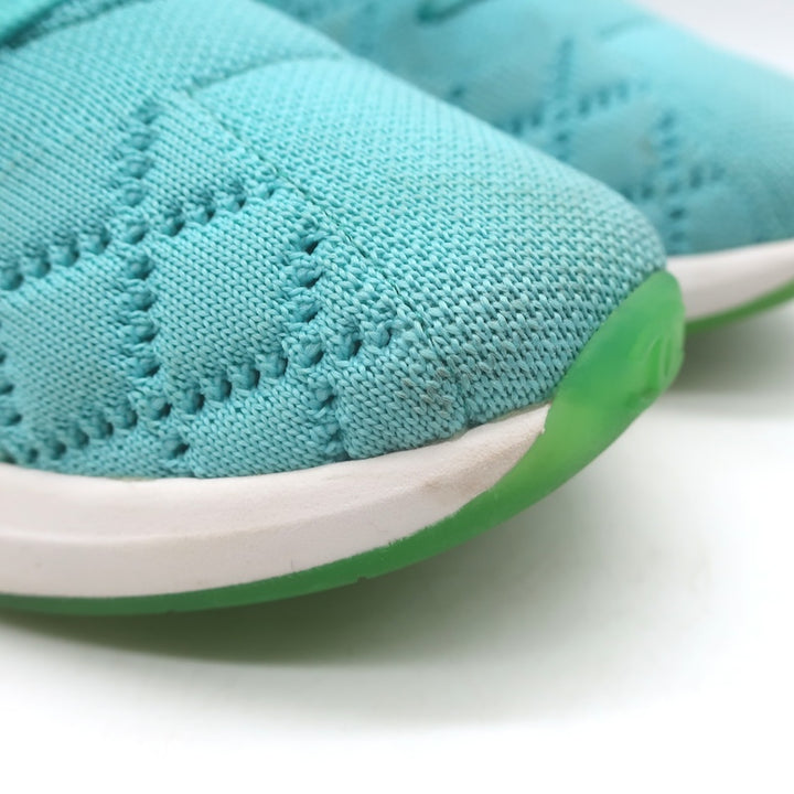 Chanel Quilted Knit Low Top Sneakers Blue Size 37.5