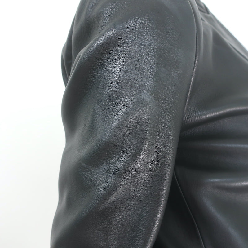 SPRWMN Leather Blazer Black Size Extra Small One-Button Jacket
