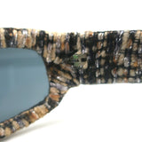 Chanel Metallic Tweed Rectangular Sunglasses Black/Multi