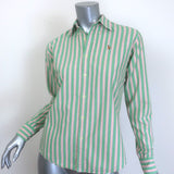 Polo Ralph Lauren Striped Slim Fit Button Down Shirt Green/Pink/Yellow Size 2