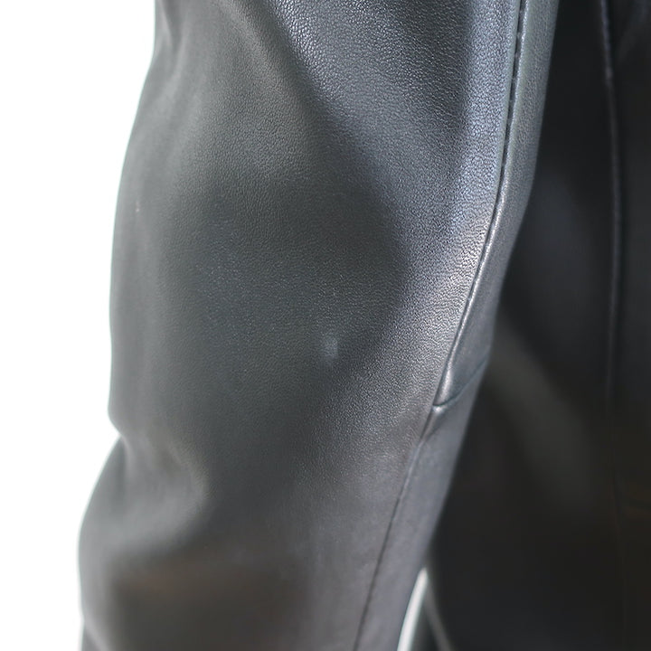 SPRWMN Leather Blazer Black Size Extra Small One-Button Jacket