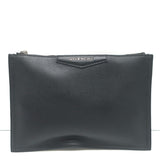 Givenchy Medium Antigona Pouch Black Leather Clutch NEW