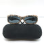 Chanel Metallic Tweed Rectangular Sunglasses Black/Multi