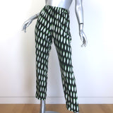 Dries Van Noten Len Lye Palmira Tapered Pants Black Printed Crepe Size 36