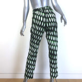 Dries Van Noten Len Lye Palmira Tapered Pants Black Printed Crepe Size 36