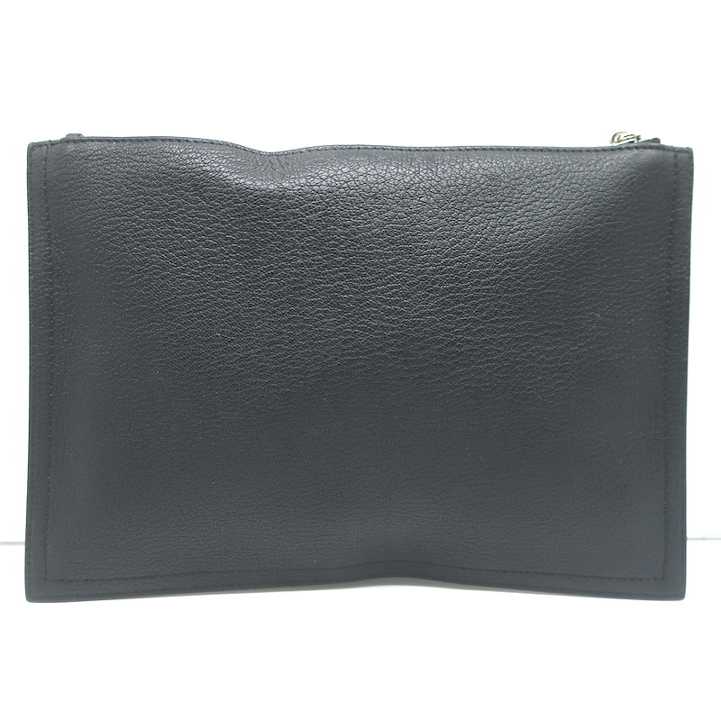 Givenchy Medium Antigona Pouch Black Leather Clutch NEW