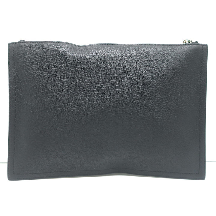 Givenchy Medium Antigona Pouch Black Leather Clutch NEW