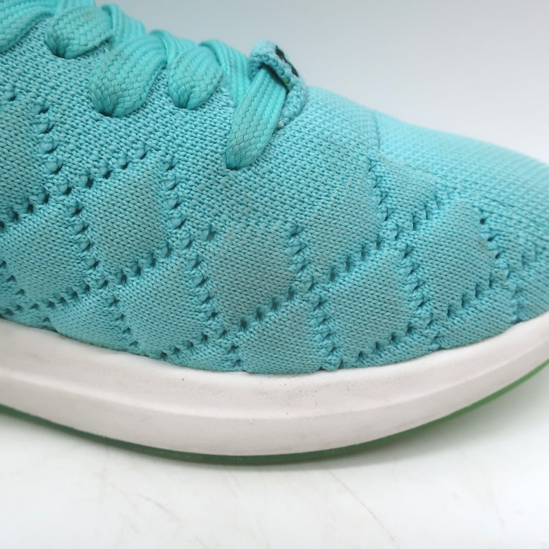 Chanel Quilted Knit Low Top Sneakers Blue Size 37.5