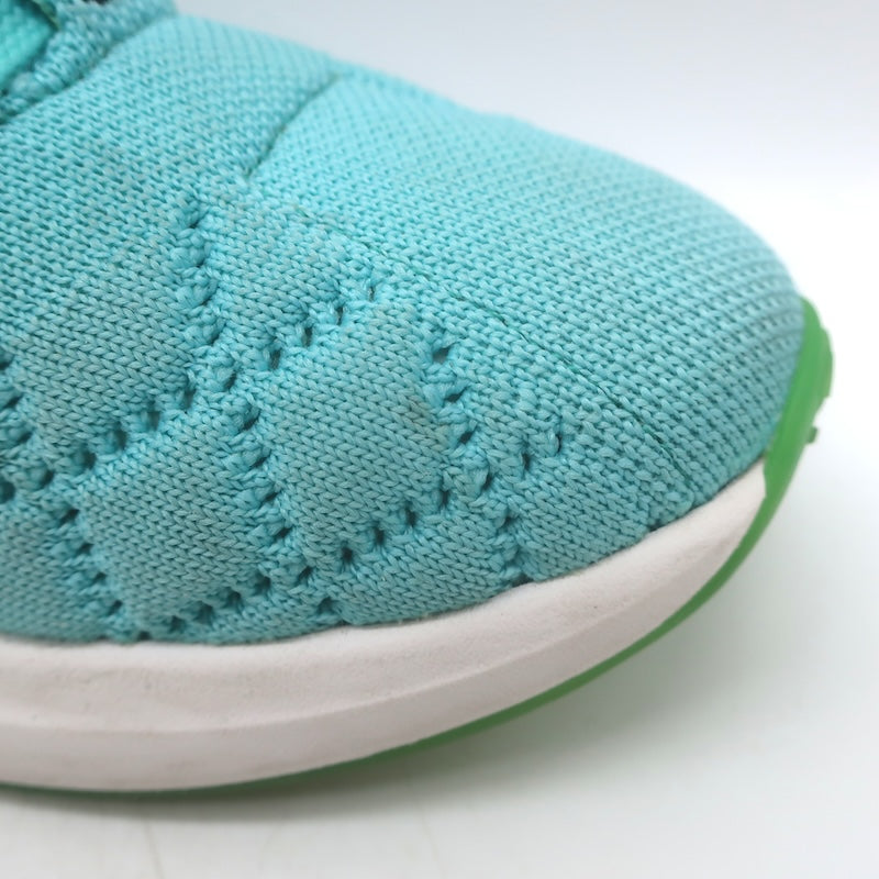 Chanel Quilted Knit Low Top Sneakers Blue Size 37.5