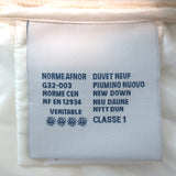 Moncler wool-tricot ivory down puffer jacket, size Large, pre-owned luxury outerwear