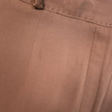Loro Piana Tapered Trousers Brown Stretch Silk Size 40